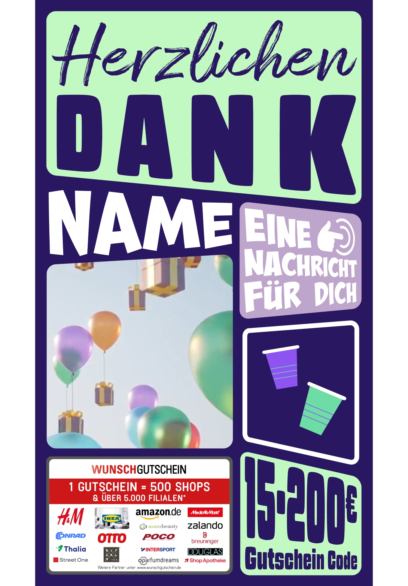 Digital - Herzlichen Dank