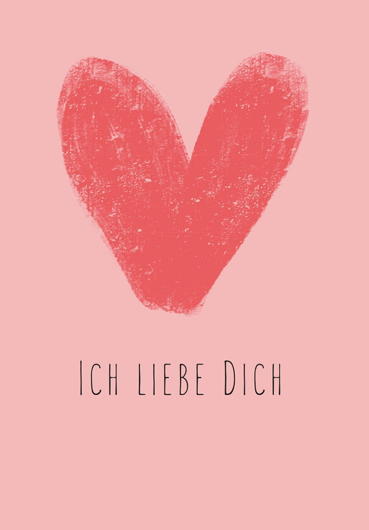 Ich liebe dich - Herz Rosa