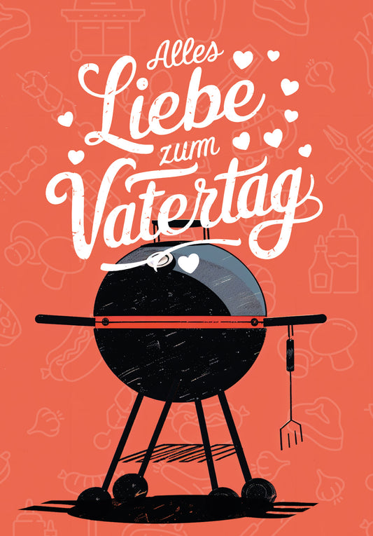 Alles Liebe Vatertag - Grill Rot