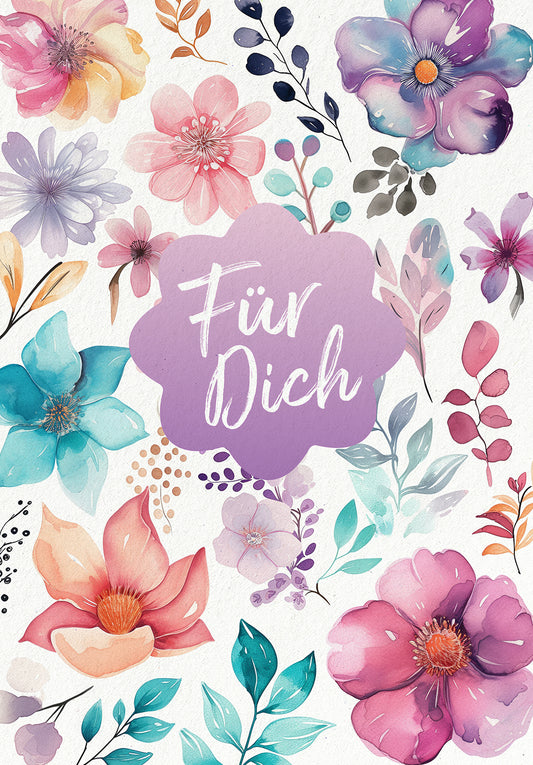 Für Dich - Blumen Aquarell