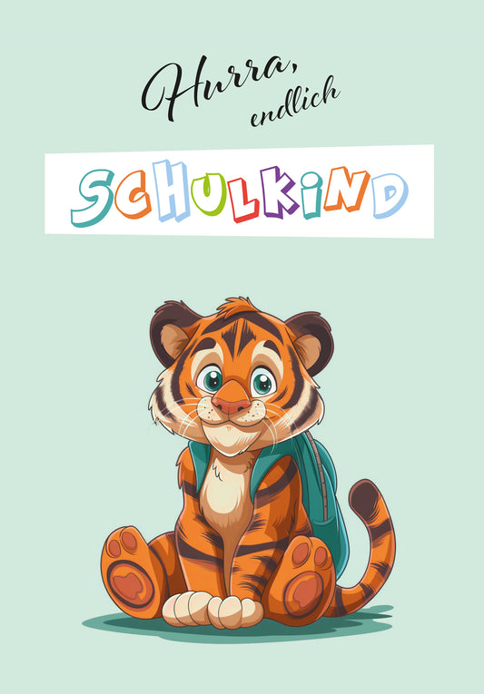 Hurra Schulkind - Tiger (Gutscheinwert)