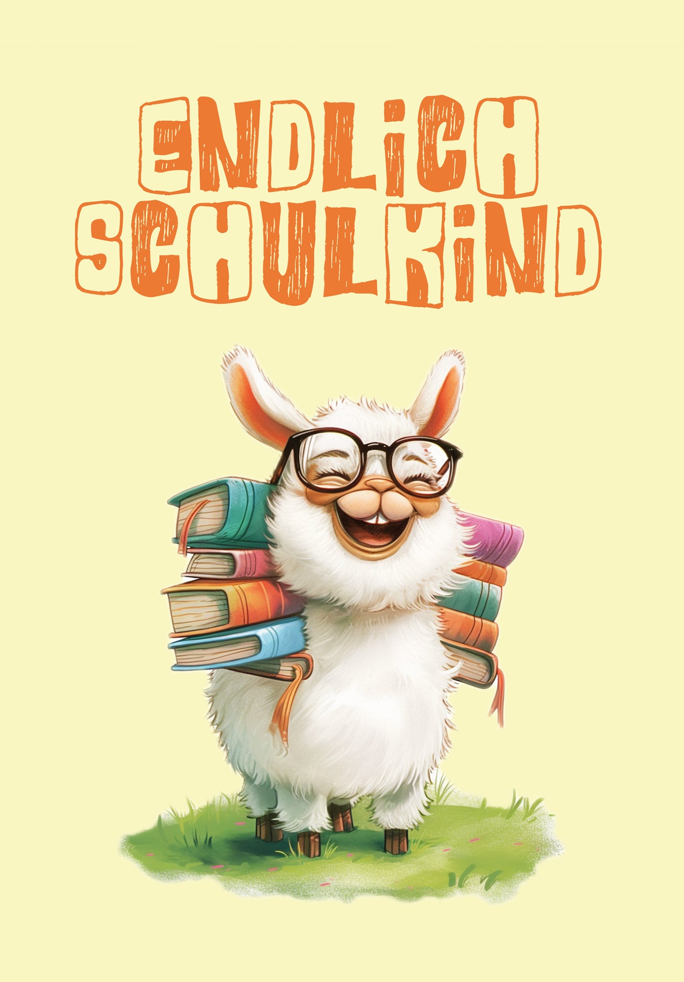 Endlich Schulkind - Lama