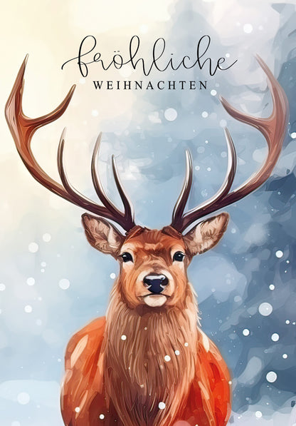 Fröhliche Weihnachten - Hirsch (Gutscheinwert)