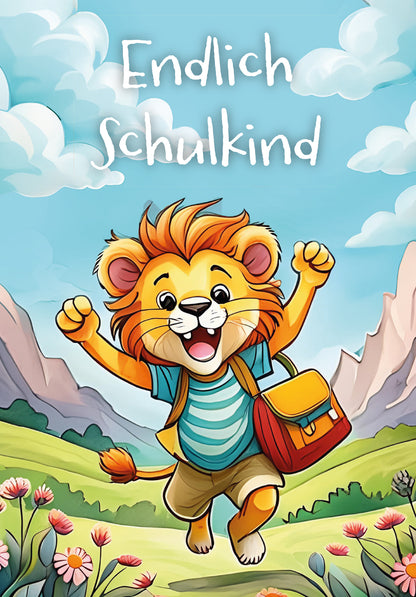 Endlich Schulkind - Löwe