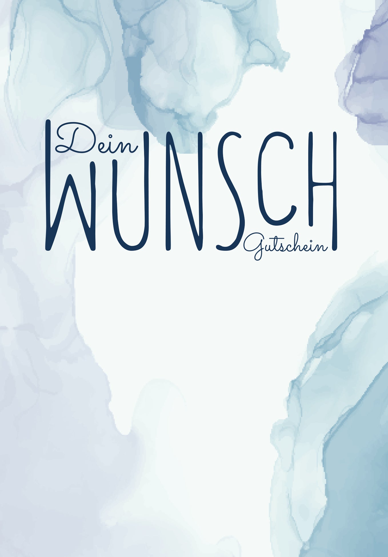 Dein Wunschgutschein - Aqaurell Blau