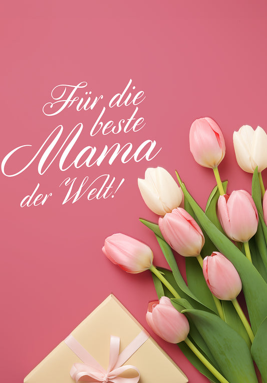 Für die beste Mama - Tulpen Geschenk (Gutscheinwert)