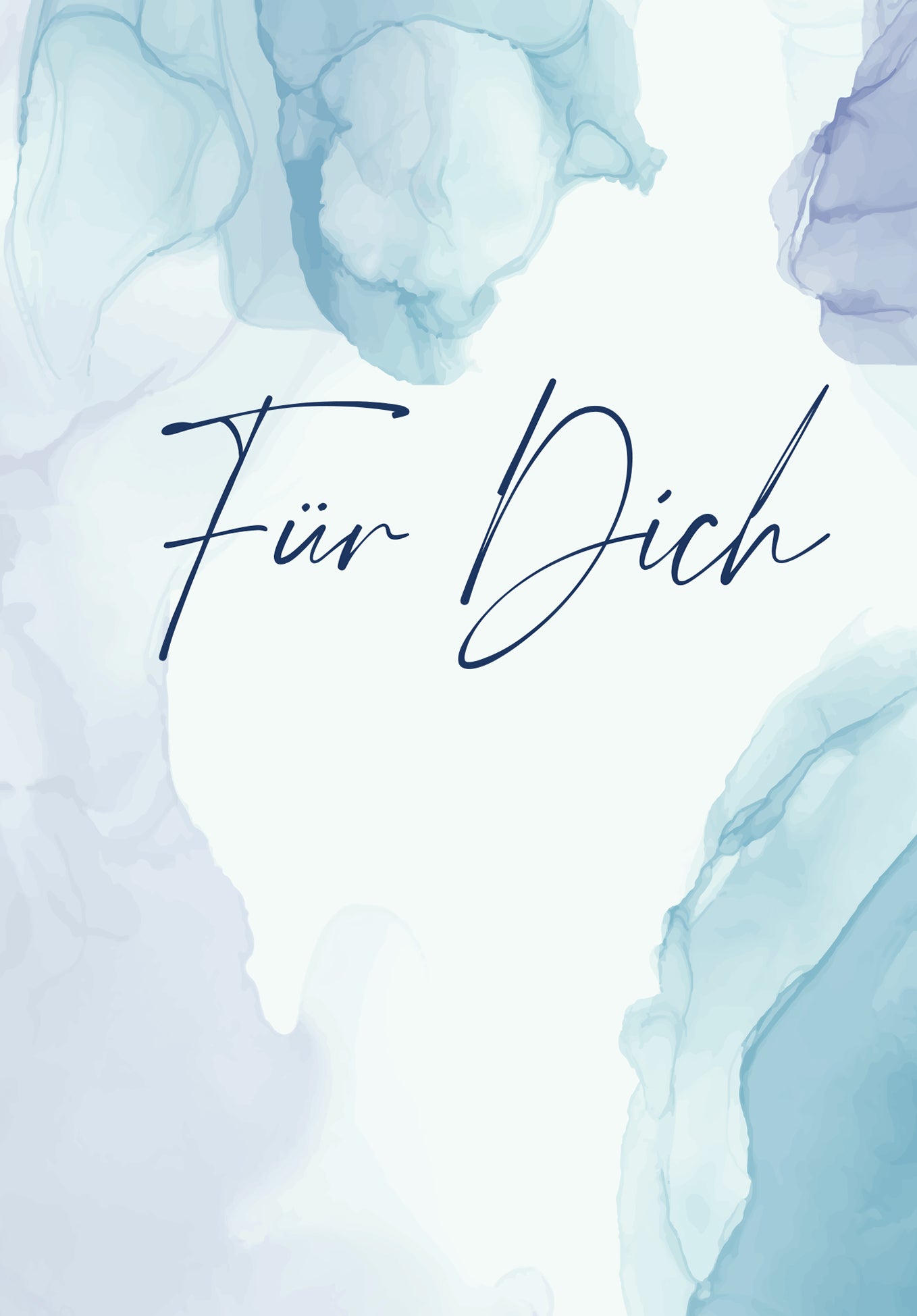 Für Dich - Aquarell Blau