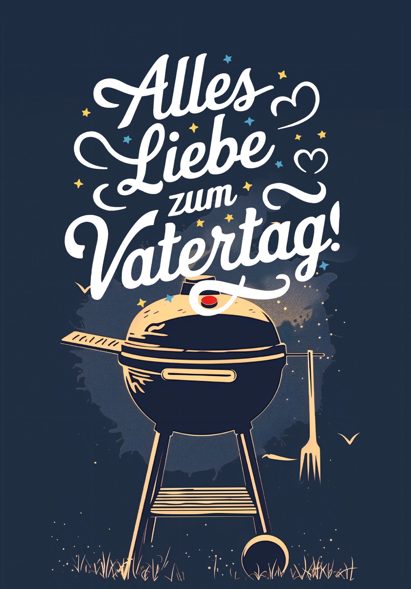 Alles Liebe Vatertag - Grill Blau