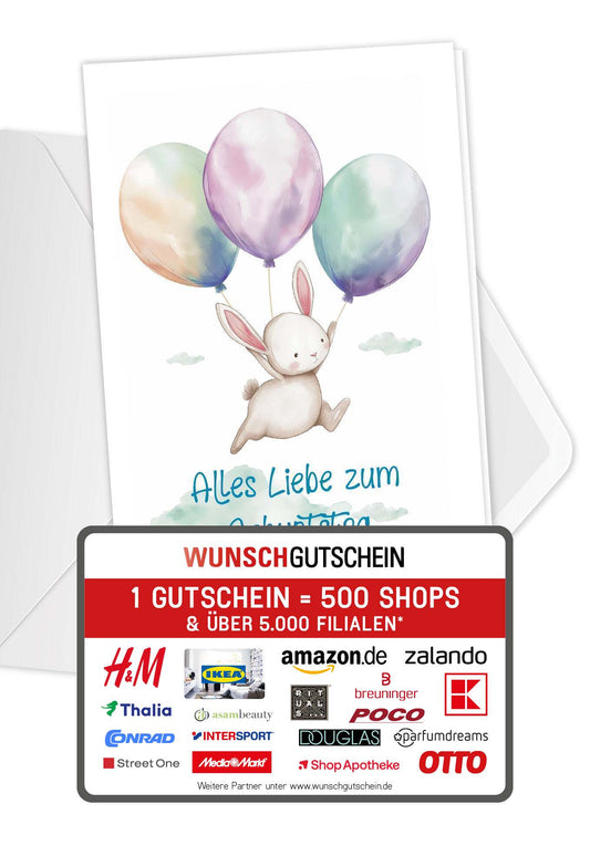 Alles Liebe - Hase (Gutscheinwert)