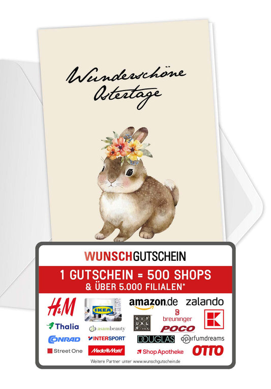 Wunderschöne Ostertage - Hase (Gutscheinwert)