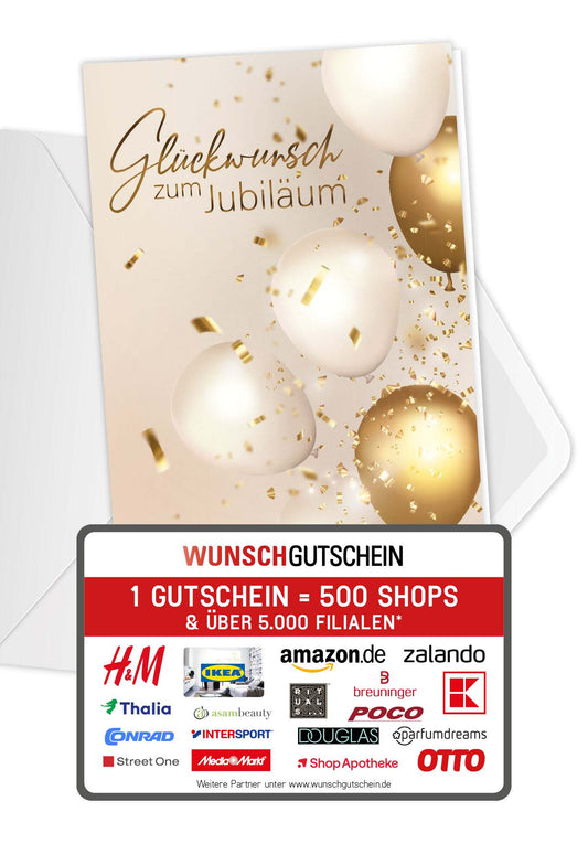 Glückwunsch zum Jubiläum - Gold