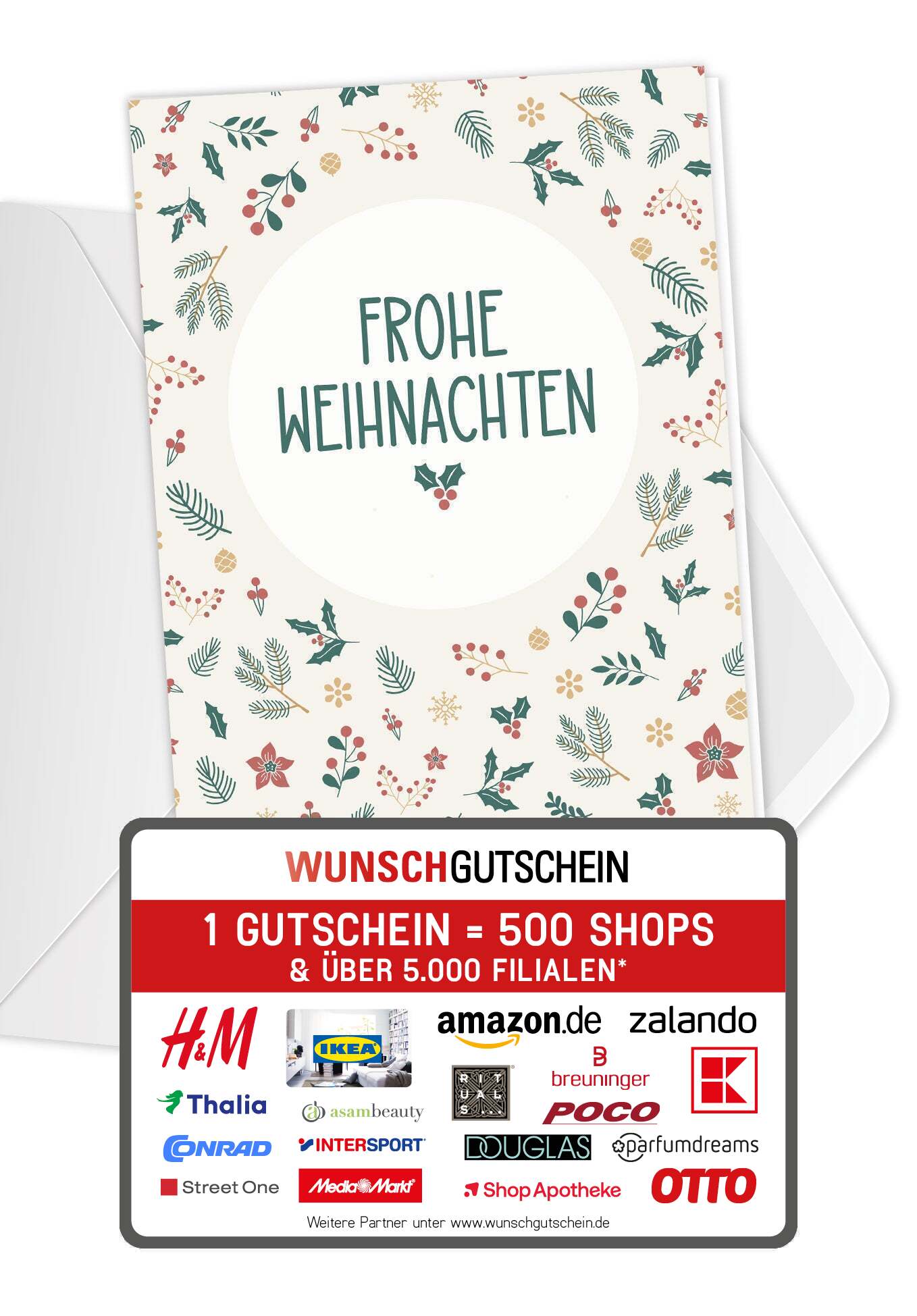 Frohe Weihnachten - Zweige (Gutscheinwert)