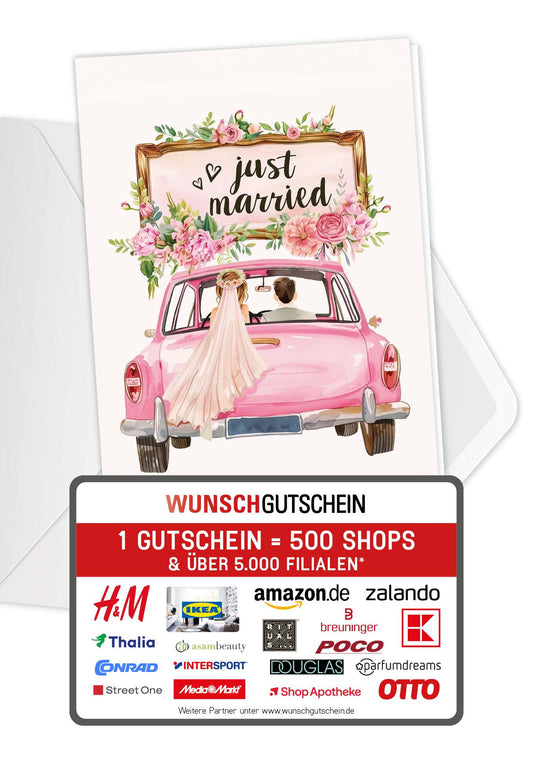 Just Married - Auto Rosa