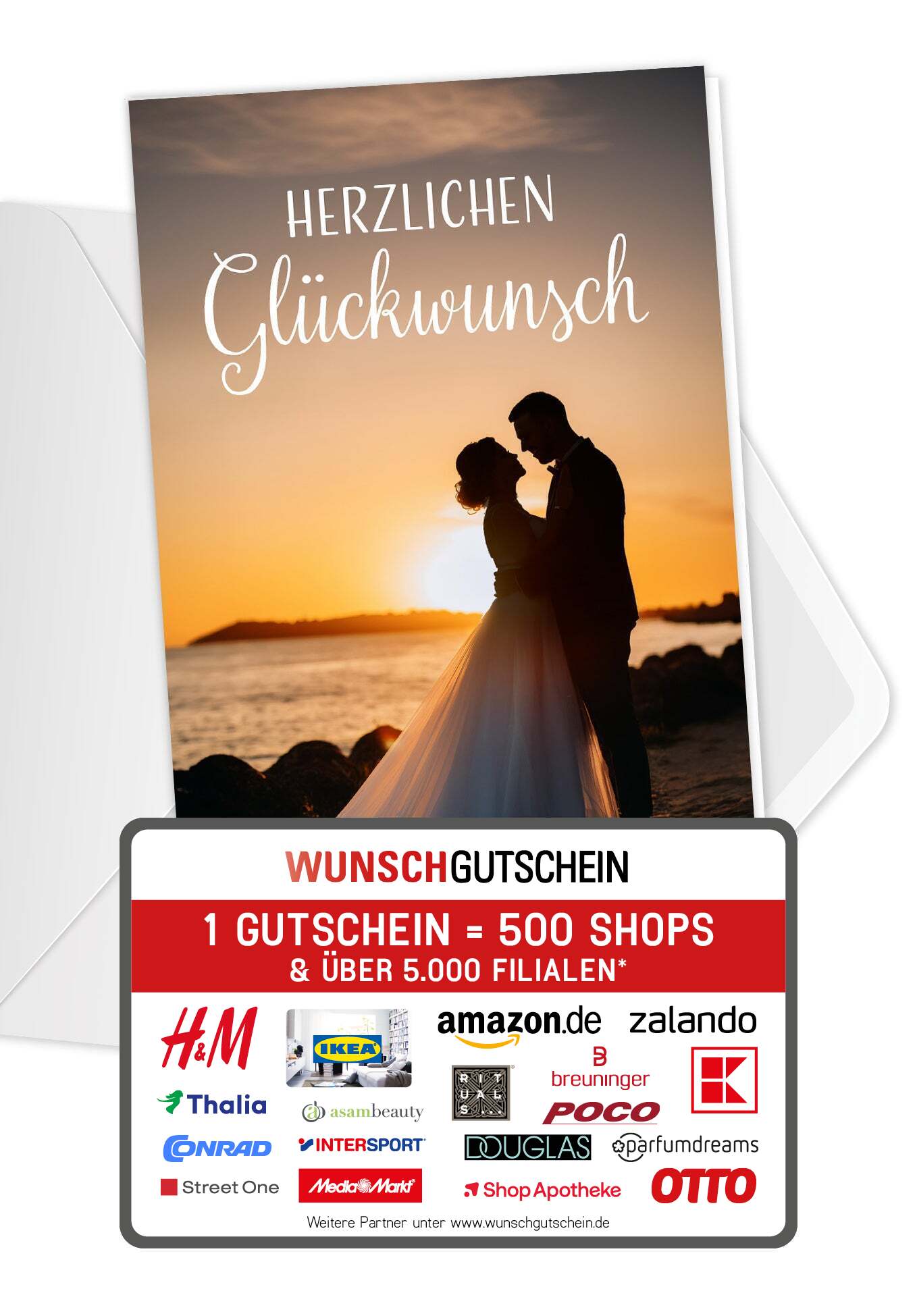 Herzlichen Glückwunsch - Sonnenuntergang (Gutscheinwert)