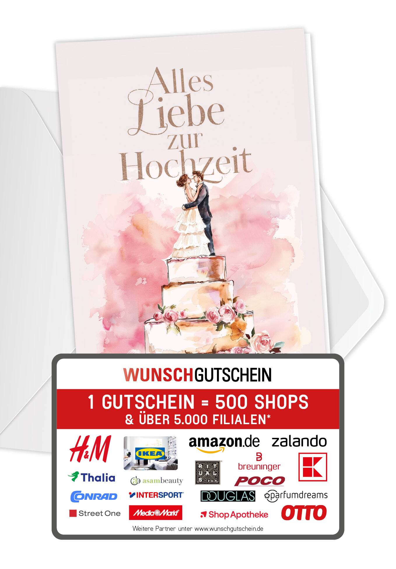 Alles Liebe zur Hochzeit - Torte (Gutscheinwert)