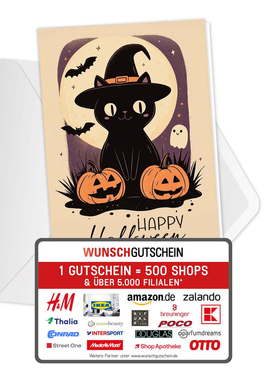 Happy Halloween - Katze (Gutscheinwert)