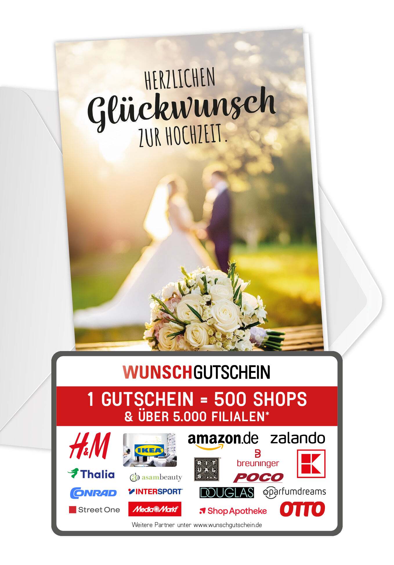 Glückwunsch zur Hochzeit - Hochzeitsstrauss