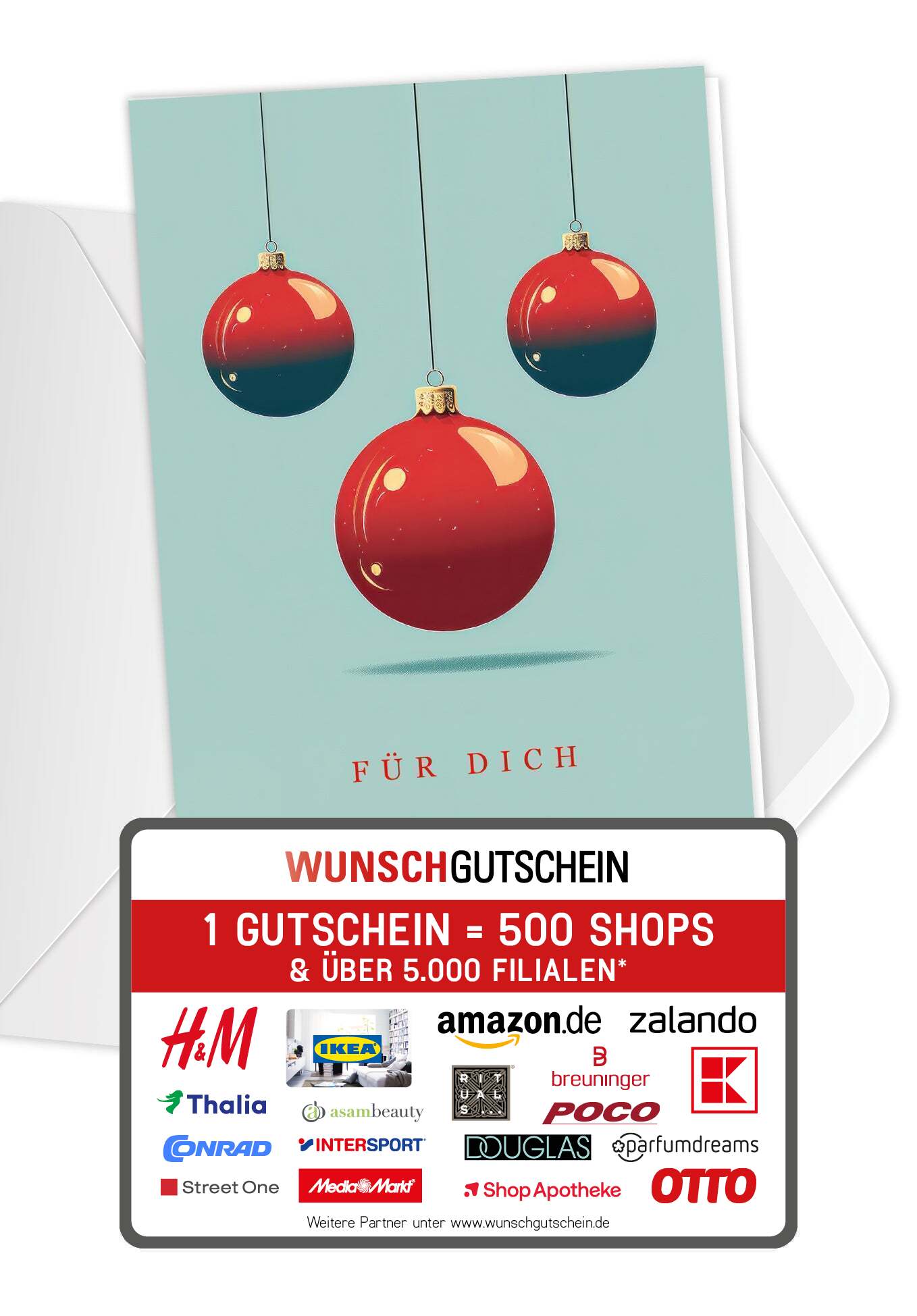 Für Dich - Weihnachtskugeln (Gutscheinwert)