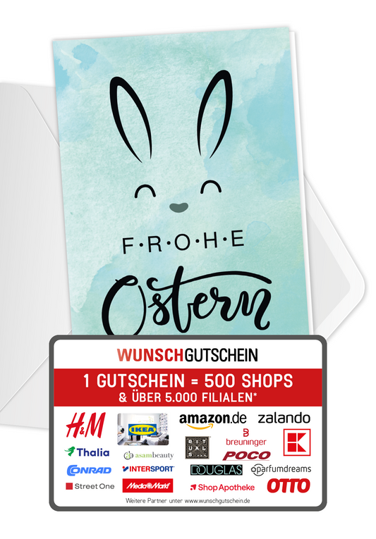 Frohe Ostern - Hasenohren (Gutscheinwert)