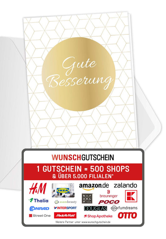 Gute Besserung - Gold (Gutscheinwert)