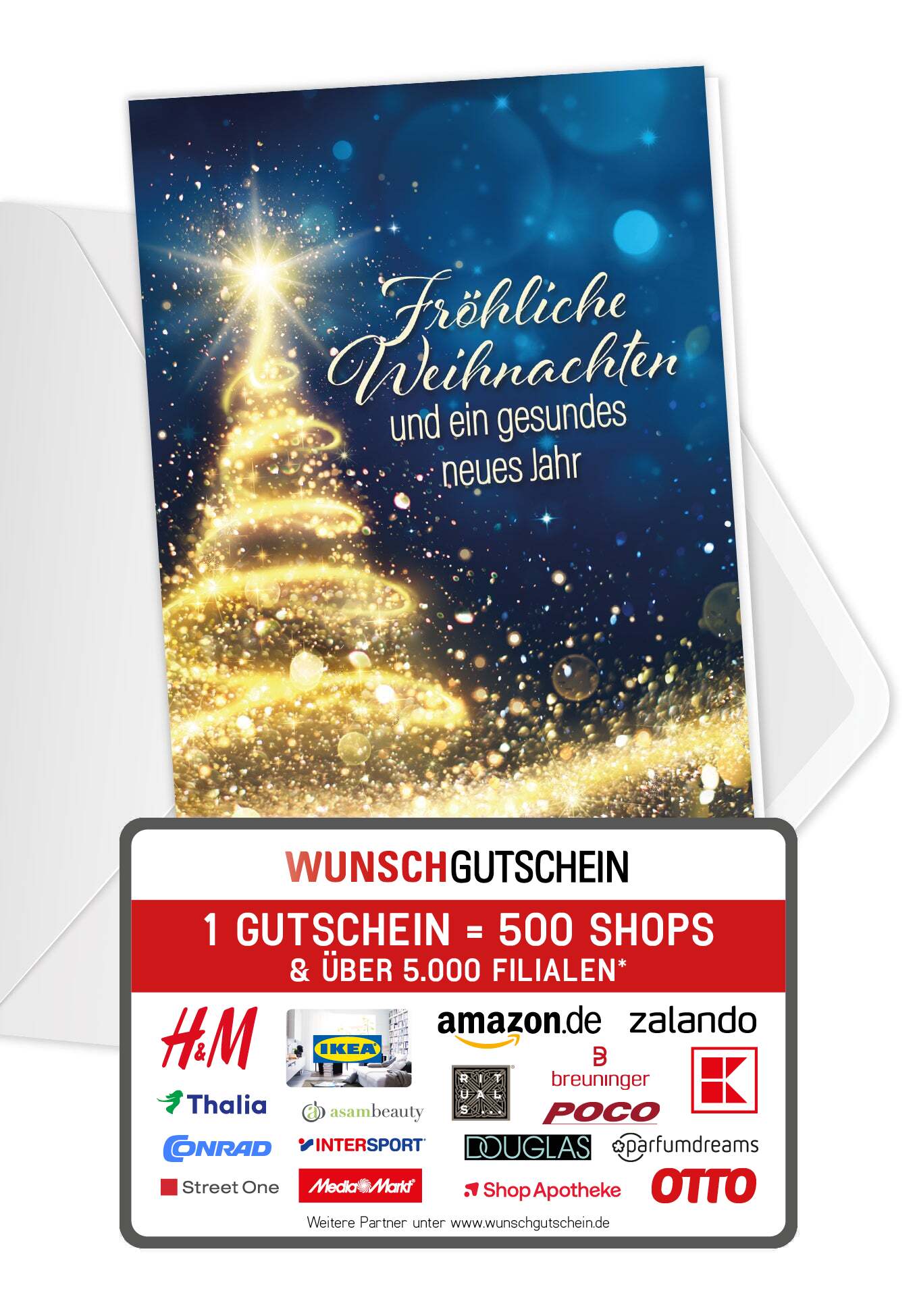 Fröhliche Weihnachten - Tannenbaum (Gutscheinwert)