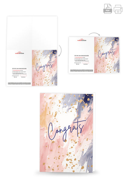 Congrats - Aquarell Bunt