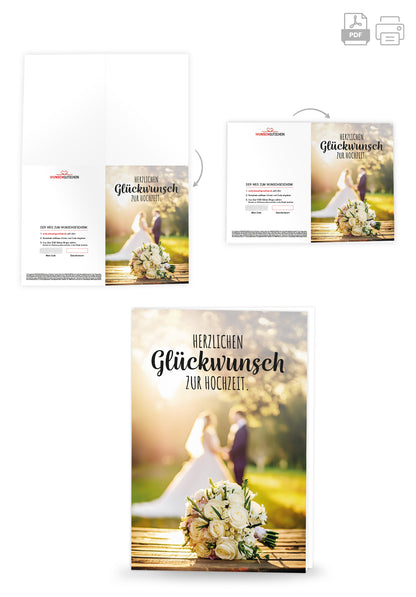 Glückwunsch zur Hochzeit - Hochzeitsstrauss