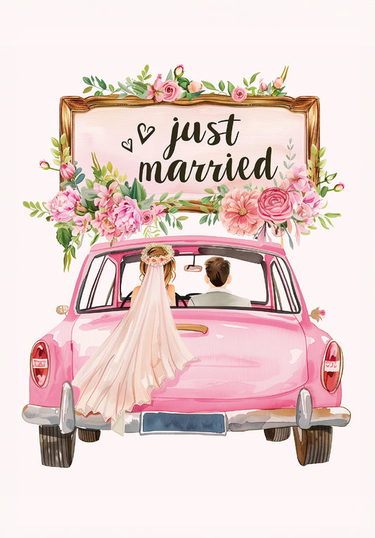 Just Married - Auto Rosa