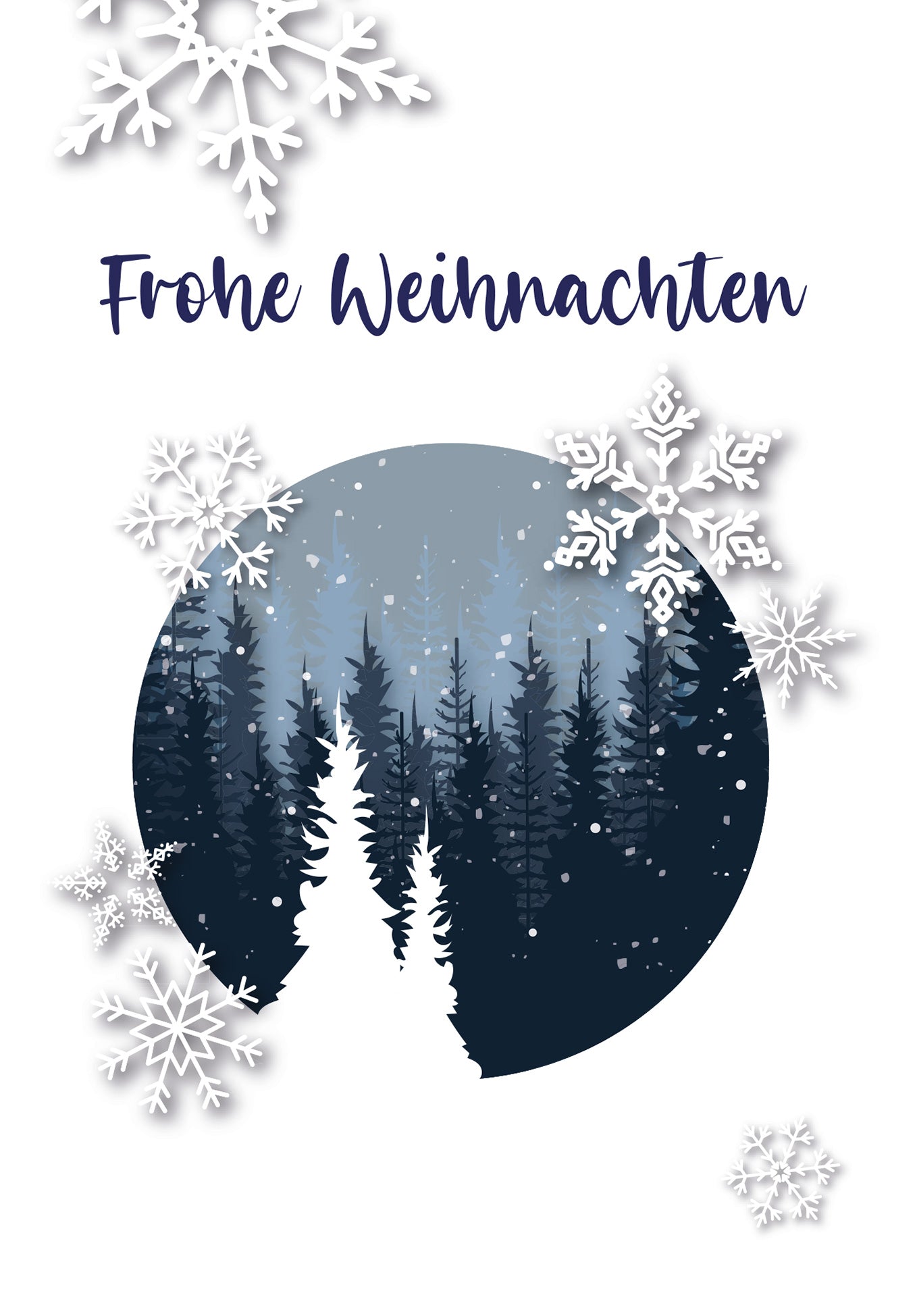 Frohe Weihnachten - Schneekugel