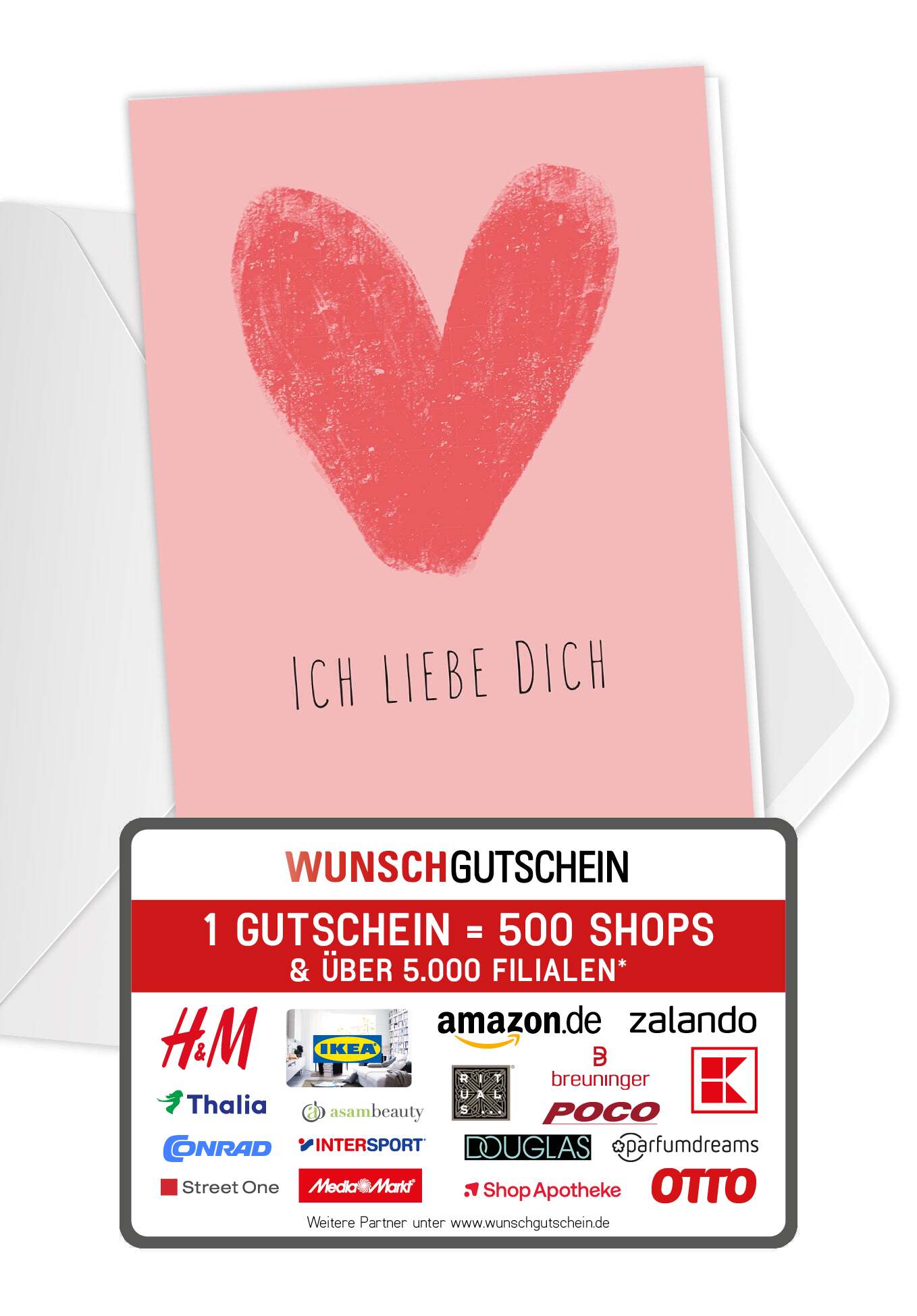 Ich liebe dich - Herz Rosa