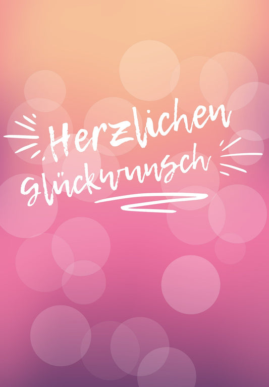 Herzlichen Glückwunsch - Pink