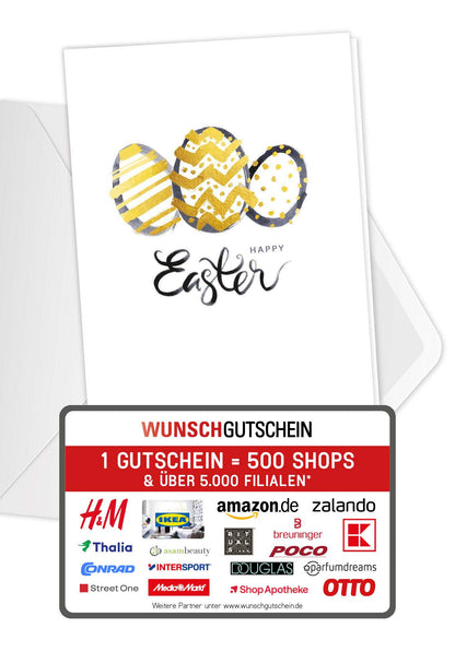 Happy Easter - Osterei Gold (Gutscheinwert)