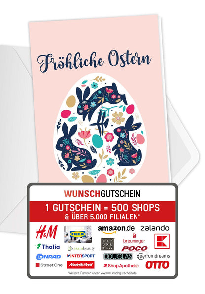 Fröhliche Ostern - Hasen (Gutscheinwert)