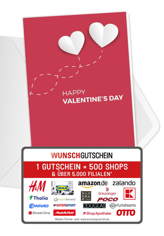 Happy Valentine's Day - Herzen (Gutscheinwert)