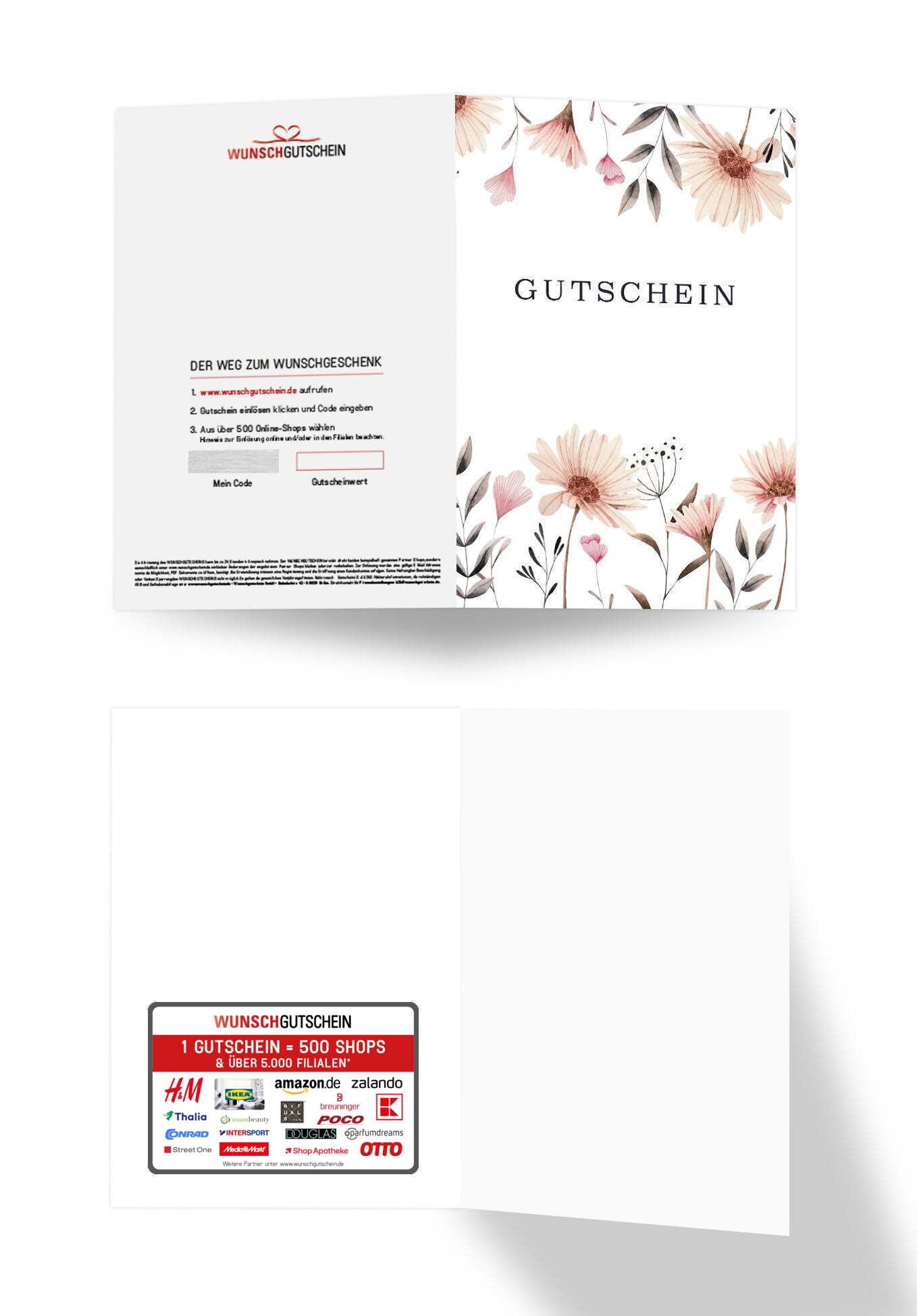 Gutschein - Blumen weiß (Gutscheinwert)