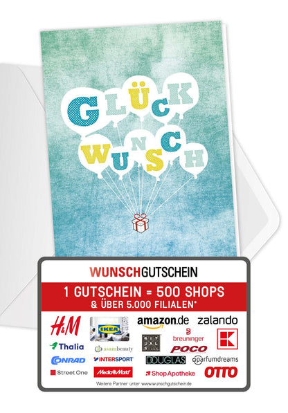 Glückwunsch - Ballon-Paket (Gutscheinwert)