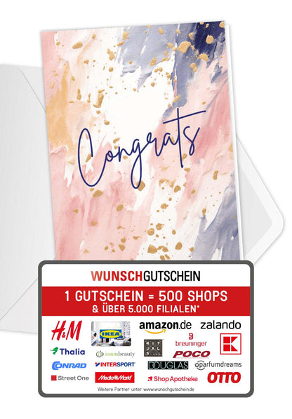 Congrats - Aquarell Bunt