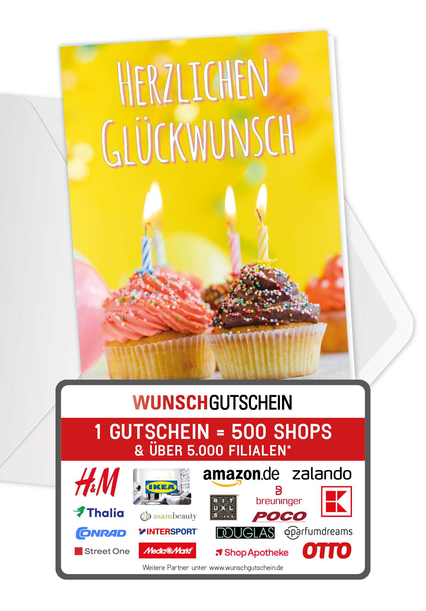 Herzlichen Glückwunsch - Muffins (Gutscheinwert)