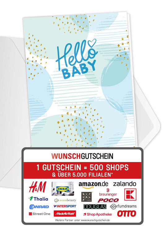 Hello Baby - Blau (Gutscheinwert)