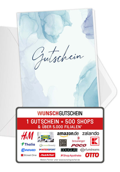 Gutschein - Aquarell blau