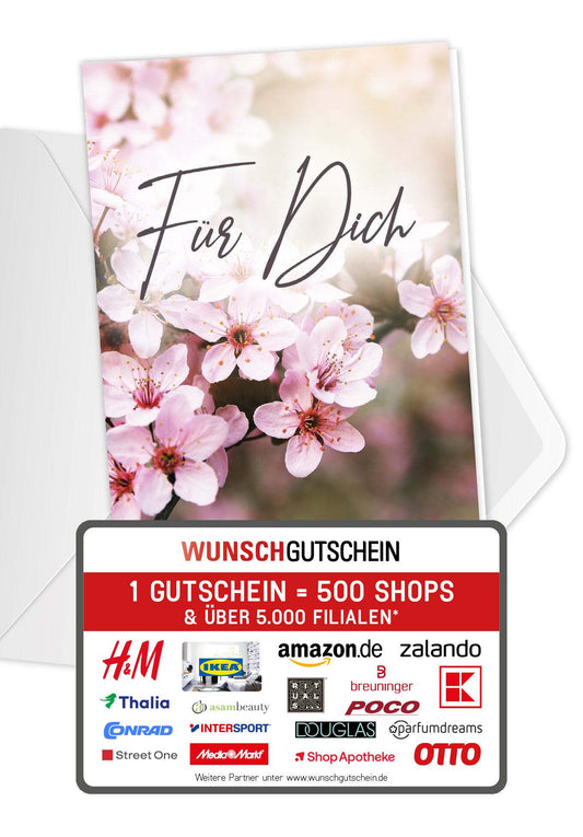 Für Dich - Kirschblüten (Gutscheinwert)